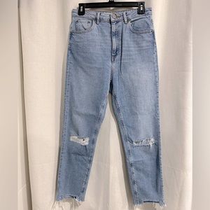 ASOS Design High Rise farleigh ‘slim’ mom Jeans in Light vintage wash